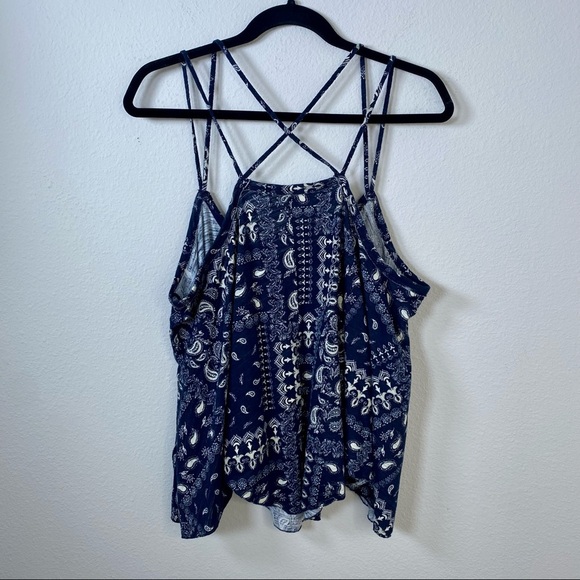 Free People Hey Girl Tank Top Navy - Picture 4 of 10